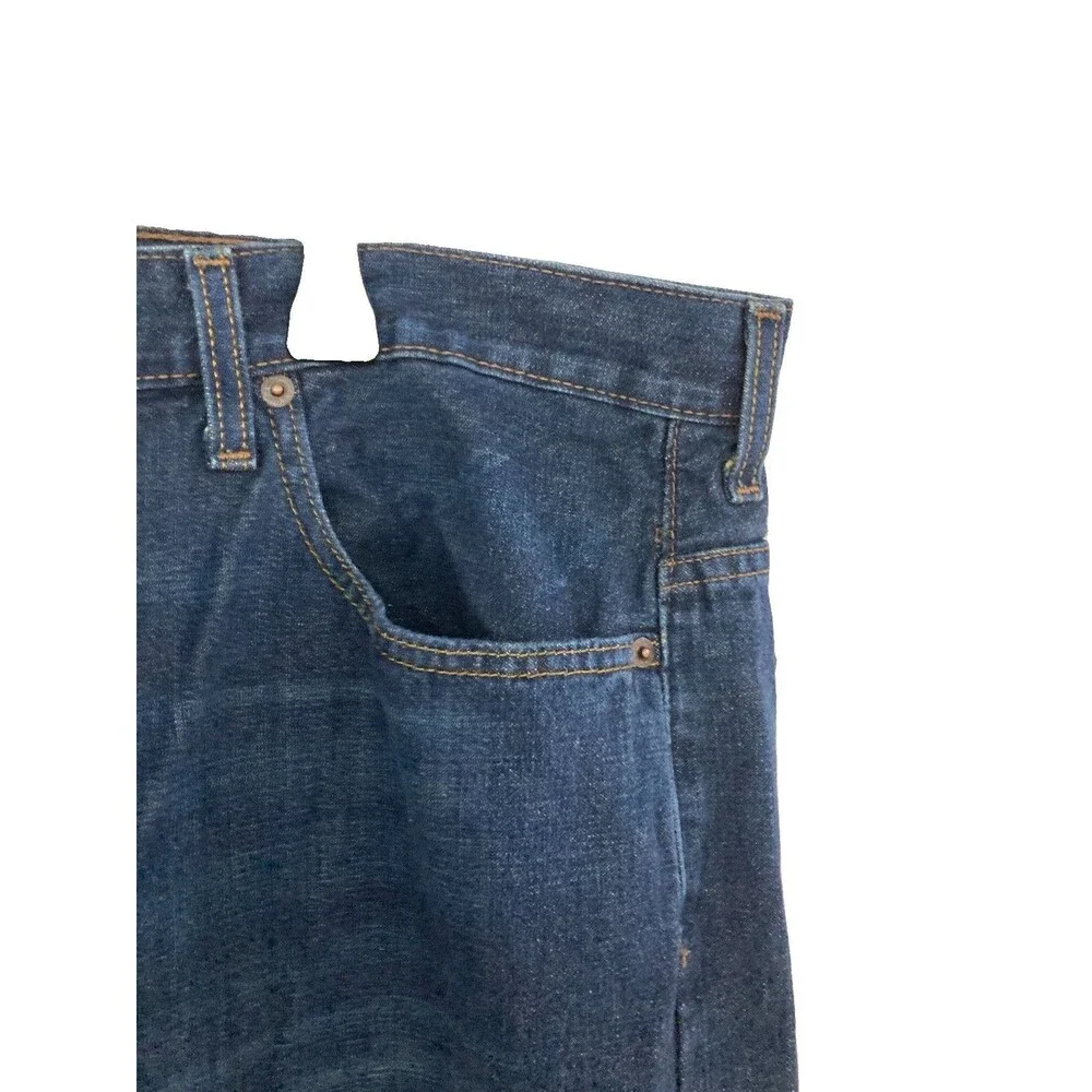 Men's Levi's 569 Loose Straight Fit Jeans Dark Wash Blue Size 44x32